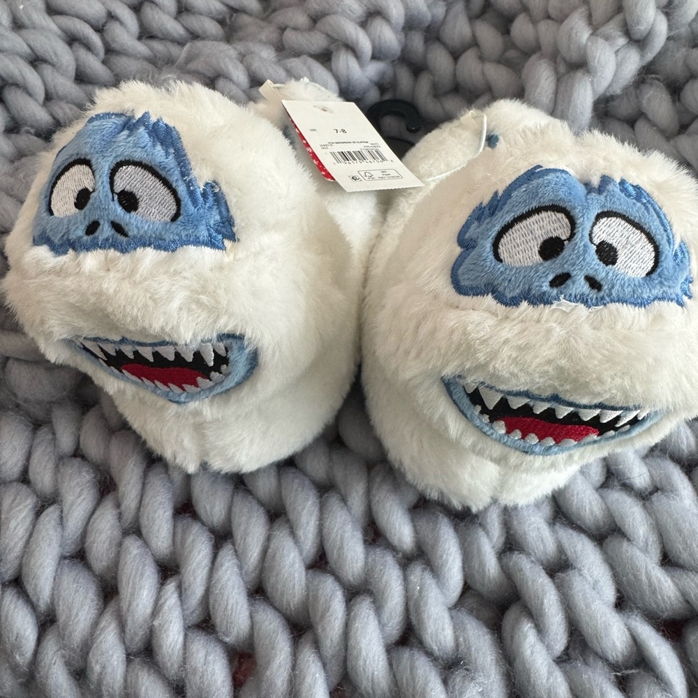 Kids Rudolph Abominable Snowman Yeti slippers toddler 7/8 NWT